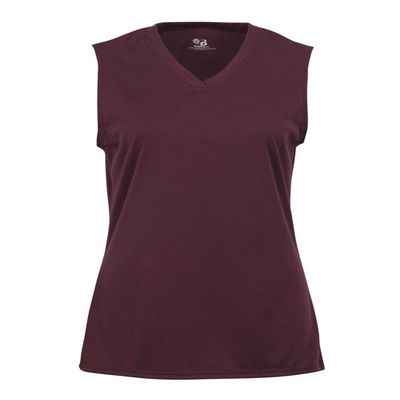 Badger Sport Maroon Girls Small Girls Sleeveless Wicking