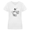 Spreadshirt Thelwell Rider Spring Cleaning Sweeping Horse Licensed Women's V-Neck T-Shirt, XL, White view 1