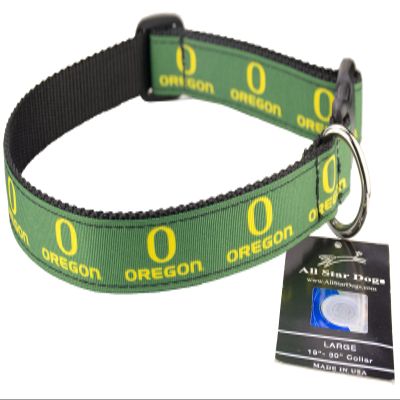 All Star Dogs Oregon Ducks Ribbon Dog Collar - Large