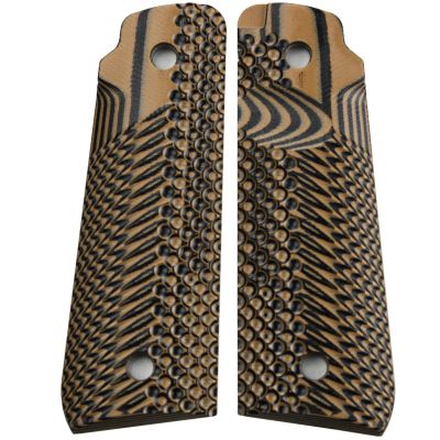 StonerCNC G10 Mark IV 22/45 Lite Grips Slash and Burn Design Will Fit Ruger 22 45 Lite Generation 4 Rimfire NOT for GEN 3 (Brown Black)