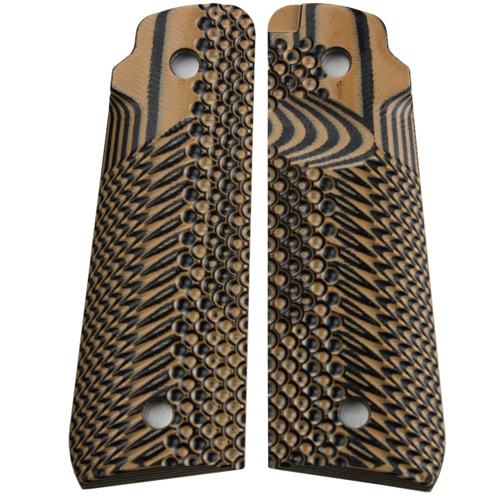 StonerCNC G10 Mark IV 22/45 Lite Grips Slash and Burn Design Will Fit Ruger 22 45 Lite Generation 4 Rimfire NOT for GEN 3 (Brown Black)