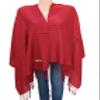 Flyingeagle Trade Solid Color Pashmina Shawl Scarf for Women (Deep Red) view 2