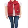 Flyingeagle Trade Solid Color Pashmina Shawl Scarf for Women (Deep Red) view 3