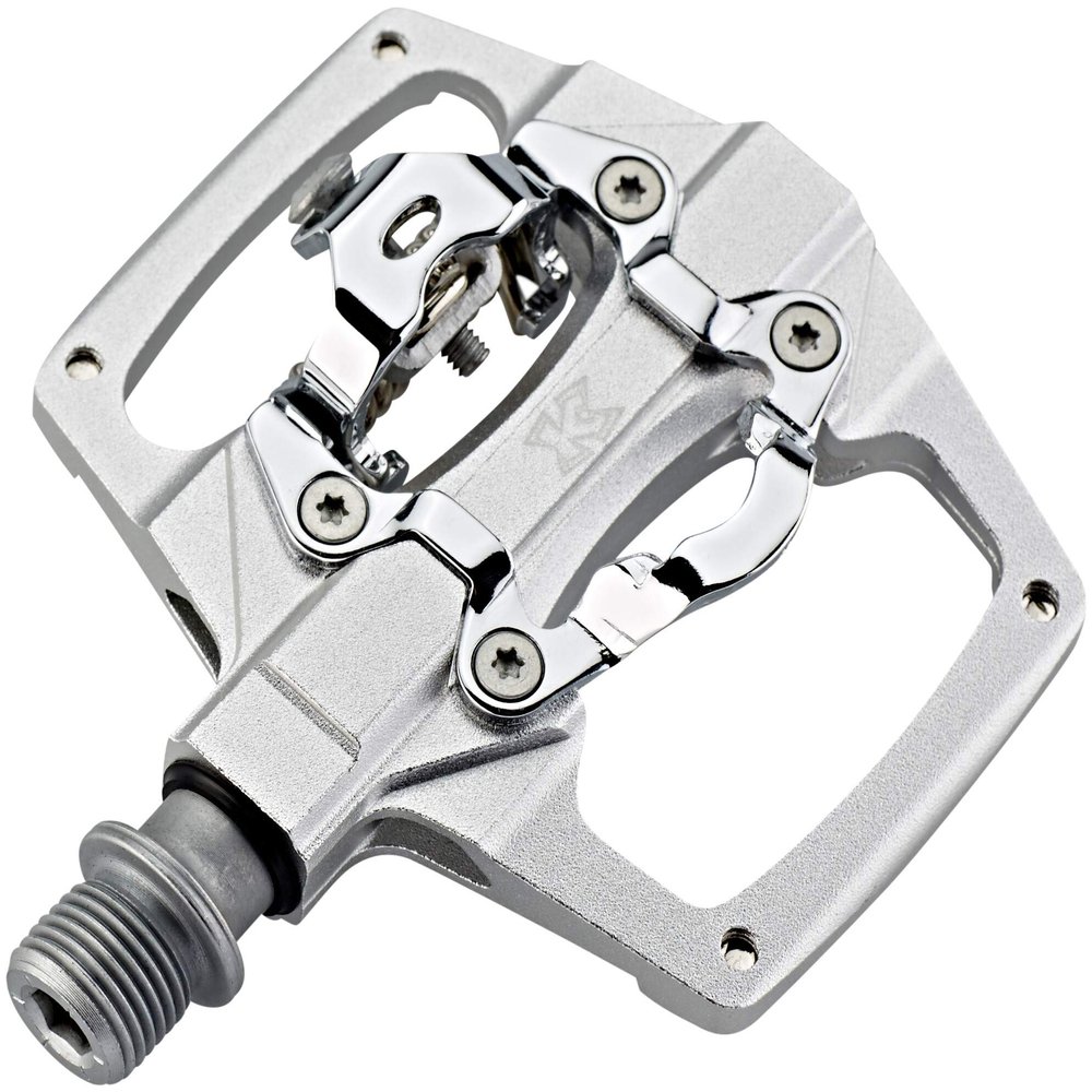 KCNC Bicycle Lightweight Aluminum Binding Pedal Clipless Platform Pedal, Silver