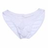 FEESHOW Men's Silky Bikini Briefs Bulge Pouch Underwear Swimwear Ruched Back White one Size view 2