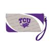 Littlearth NCAA TCU Horned Frogs Curve Zip Organizer, Team Color, 8" x 4" x 1" view 1