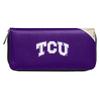 Littlearth NCAA TCU Horned Frogs Curve Zip Organizer, Team Color, 8" x 4" x 1" view 2