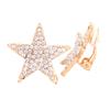 GRACE JUN Bridal Earrings Rhinestone Gold Plated Clip on Earrrings Without Piercing for Women Party Charm Jewelry view 1