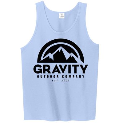 Mens Gravity Outdoor Co. Ultra Cotton Tank Top - Black Logo - Carolina - S