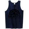 Mens Gravity Outdoor Co. Ultra Cotton Tank Top - Black Logo - Navy - 2XL view 1