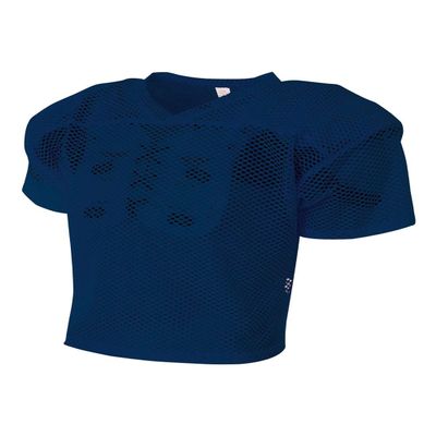 Youth Navy 2X Football Poly/Mesh All Porthole Practice Jersey