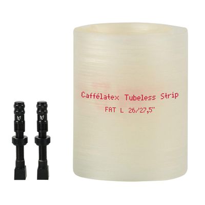 Effetto Mariposa Caffelatex Strip Fat L 26/27.5, 2pcs tubeless Rim Tape & Valve (fits 95-100mm)