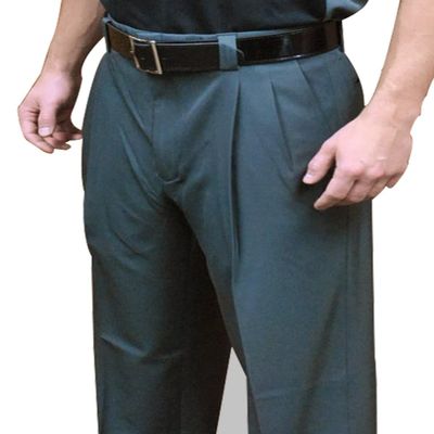 Smitty 4-Way Stretch Pleated Combo Umpire Pants (Charcoal Gray, 32)