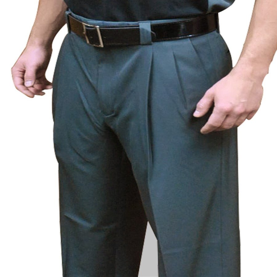 Smitty 4-Way Stretch Pleated Combo Umpire Pants (Charcoal Gray, 32)