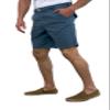 short fin Men's Linen Walking Shorts (Size 38, Slate Blue L8001) view 3