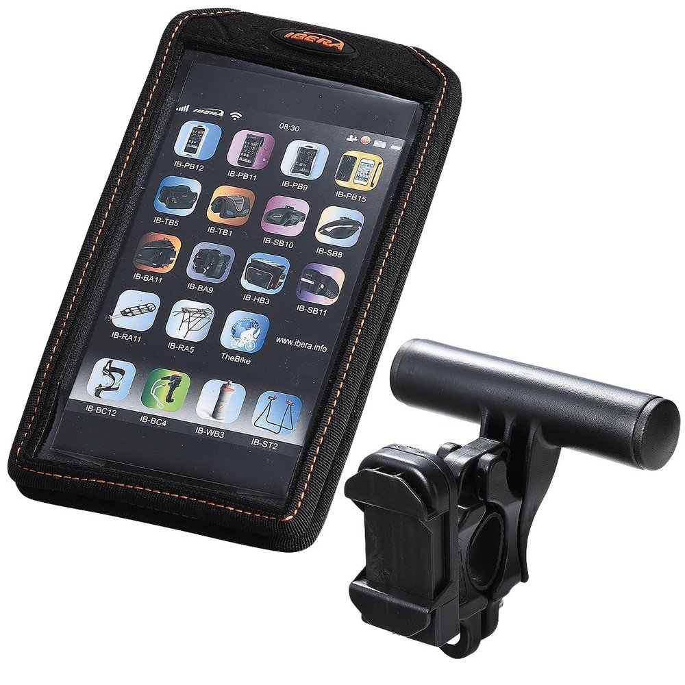 IBERA IB-PB17-Q6 Smartphone Holder, Phone Case, Smartphone Bag, Compatible with 5 - 6.3 Inches Size, Includes Clamp for Mounting Handles, 1.8 oz (50 g), EVA H6.6 x W3.5 x 0.6 inches (168 x 90 x 14 mm)