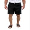short fin Men's Linen Walking Shorts (Size 42, Black L8001) view 1