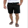 short fin Men's Linen Walking Shorts (Size 42, Black L8001) view 2
