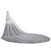 EllieHouse Women's 1 Tier Cathedral Simple Ivory Wedding Bridal Veil With Metal Comb HL05IV view 1