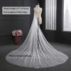 EllieHouse Women's 1 Tier Cathedral Simple Ivory Wedding Bridal Veil With Metal Comb HL05IV view 2