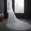 EllieHouse Women's 1 Tier Cathedral Simple Ivory Wedding Bridal Veil With Metal Comb HL05IV view 3
