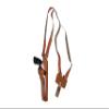 ALSL455 Vertical Shoulder Holster with Double Speedloader Pouch Fits 357 Magnum 6 & Similar Revolvers Handmade! LEFT HANDED Free Extension For Big Body Size! (BROWN) view 3