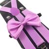 Awesome Lavender Purple Wedding Accessories Adjustable Bow Tie & Suspenders view 2