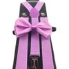 Awesome Lavender Purple Wedding Accessories Adjustable Bow Tie & Suspenders view 4