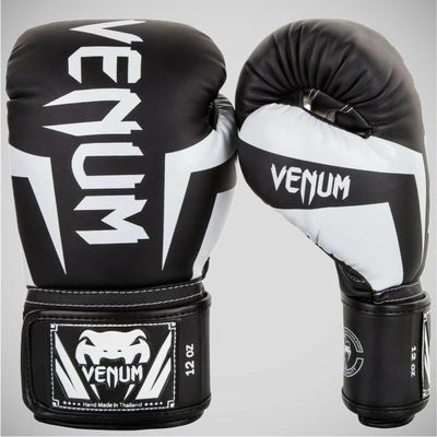 Venum Elite Boxing Gloves - Black/White