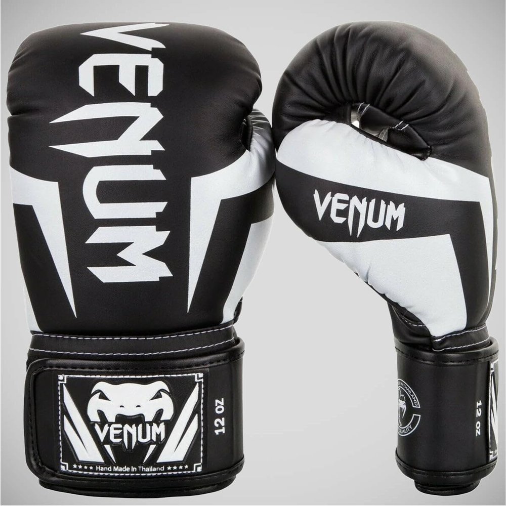 Venum Elite Boxing Gloves - Black/White