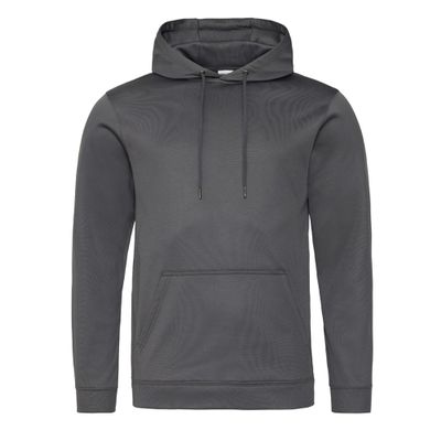 AWDis Adults Unisex Polyester Sports Hoodie (XXL) (Steel Gray)
