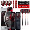 Harrows Ace Rubber Brass Steel Tip Darts Set 20g, 22g, 24g & 26g - Includes Supergrip Shafts, Micron Marathon Flights & Convenient Travel Case 24g view 1