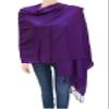 Flyingeagle Trade Solid Color Pashmina Shawl Scarf for Women (Purple) view 1