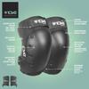 TSG Kneepad SK8 DHP Protective Pads, Hardshell, EVA Foam, PE Knee Cap, Pre Shaped, Horseshoe, Open Back, Tear Resistant Nylon, Neoprene Butterfly Straps, Swiss Design view 4