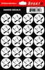 SportStar Football Helmet Award Decals - Solid Star White (20 Stickers) view 1