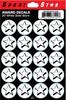 SportStar Football Helmet Award Decals - Solid Star White (20 Stickers) view 2