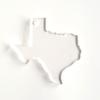 25 Acrylic Keychains State Texas Blank Clear 1/8" Thick (Optional Key Ring) (2.5" with Key Ring) view 2