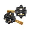 XPEDO CXR Pro Clipless Bicycling Pedals | Titanium Spindle, 6061 Aluminum Body, 3 Sealed Bearings, 6 Float, Dual-Sided Entry, SPD Compatible | Black view 4