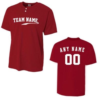A4 Sportswear Adult Cardinal XL Custom Front &/or Back 2-Button Mesh