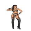 Elegant Moments EM-L9790 Leather arm guards with adjustable buckles Black Leather / One Size view 1