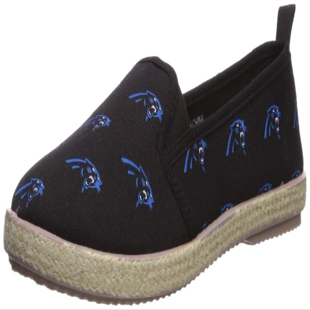 FOCO Carolina Panthers Espadrille Canvas Shoe - Womens Medium