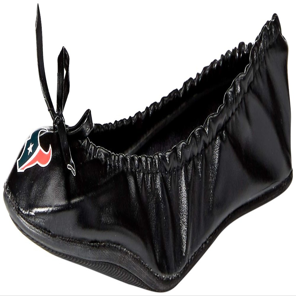 FOCO Houston Texans Exclusive Team Logo Flats With Clutch Small