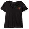 NCAA Oklahoma State Cowboys Women's University V-Neck Front/Back, Small, black view 1