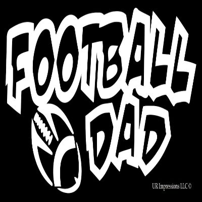 Football Dad Decal Vinyl Sticker Graphics for Cars Trucks SUV Vans Walls Windows Laptop|White|7.5 X 4.25 inch|URI313