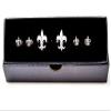 MRCUFF Fleur De Lis Pair Tuxedo Cufflinks and Studs Set in a Presentation Gift Box & Polishing Cloth  (Fleur studs) view 2