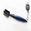 A99Golf Brush and Club Groove Cleaner - Easily Attaches to Golf Bag - Deep Clean Iron Grooves - Cleaning Club Face - Bag Clip & Retractable Extension Cord(Black/red) (Black/Blue)