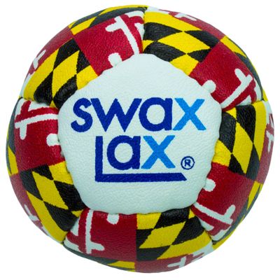 SWAX LAX Lacrosse Training Ball - Indoor Outdoor Practice Less Bounce & Rebounds (1 Maryland)