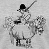 Spreadshirt Thelwell Rider Spring Cleaning Sweeping Horse Licensed Women's V-Neck T-Shirt, XL, Gray view 2