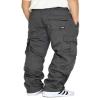 DREAM USA Men's Heavyweight Fleece Cargo Sweatpants, Charcoal, XX-Large view 2