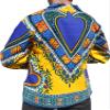 RaanPahMuang Wide European Poets Collar Long Sleeve Shirt Dashiki Heart Print, X-Large, Heart Print Yellow view 2